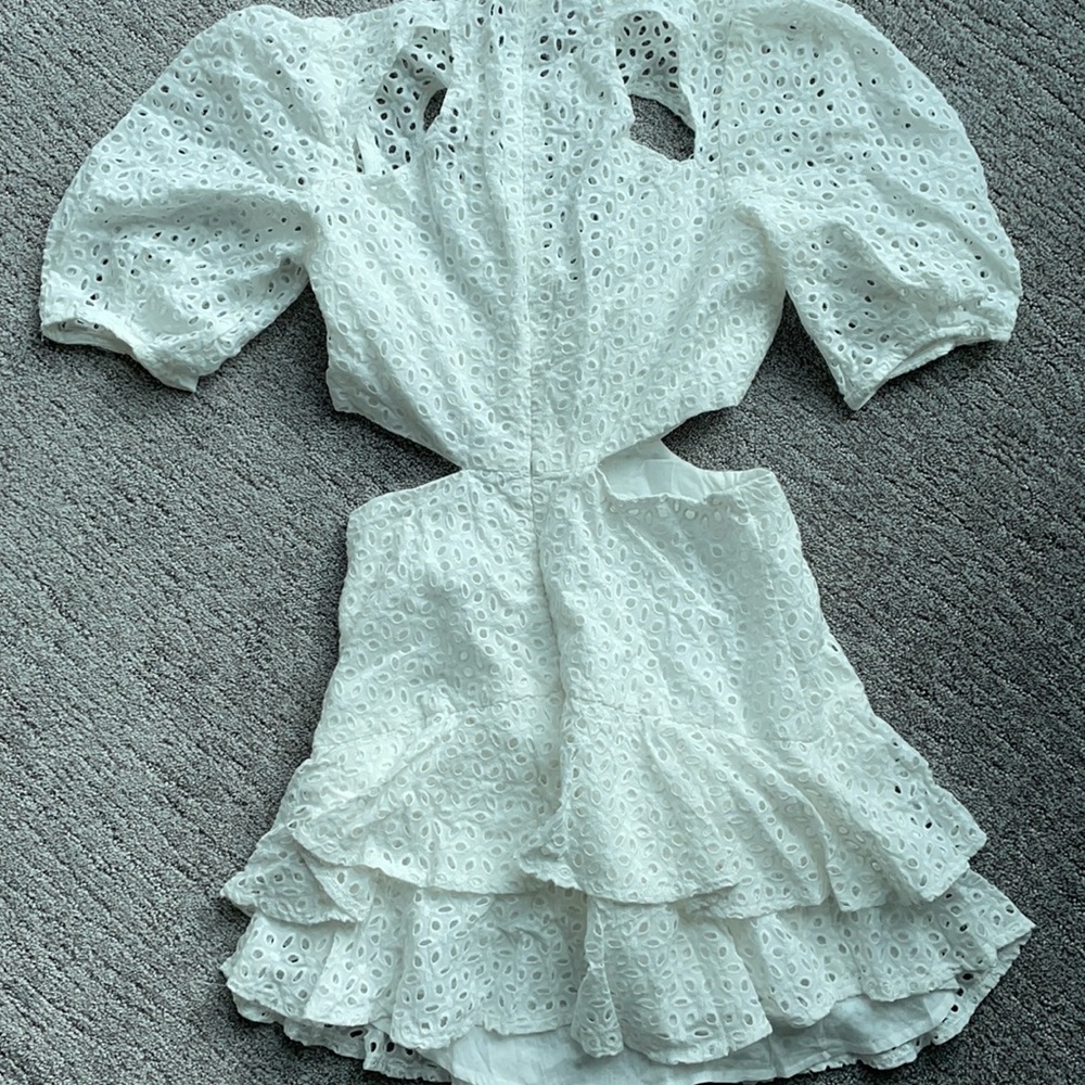 VICI eyelet mini ruffle cutout dress - Picture 2 of 3